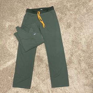 Figs Moss scrub top and pants